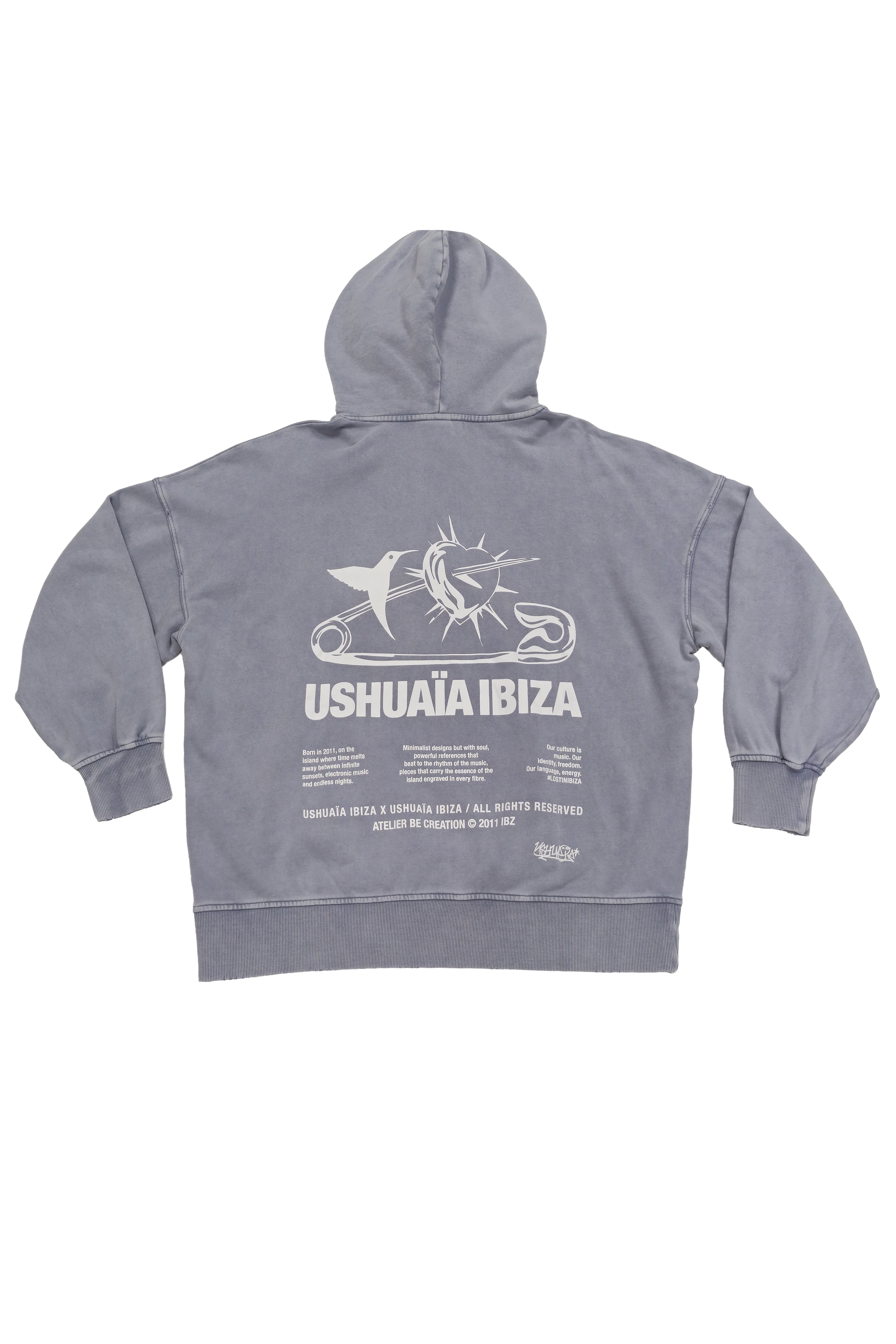 sudadera mujer algodón french terry acid wash detalles scrape ushuaïa ibiza