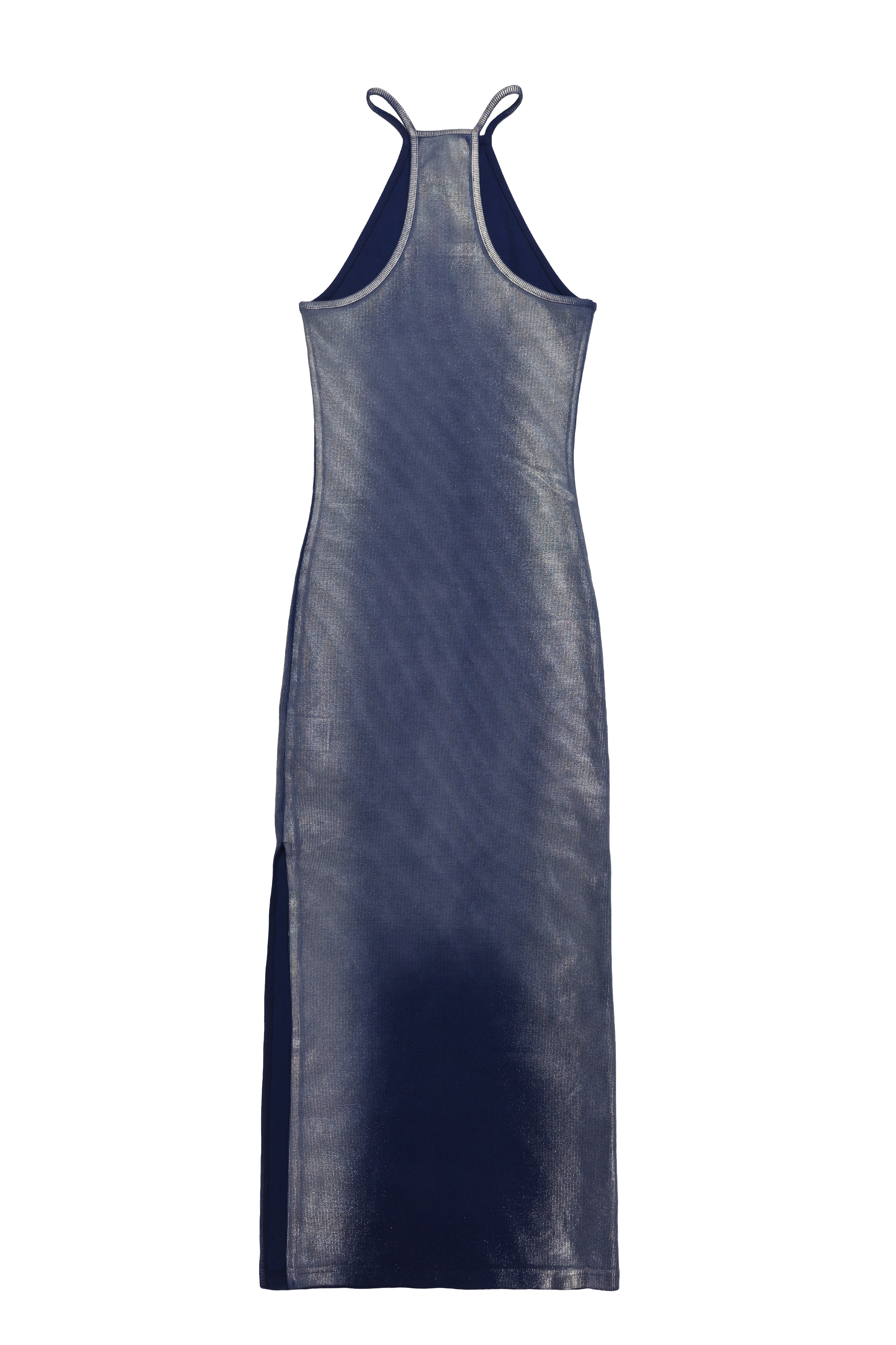 vestido largo mujer slim rib indigo ushuaia