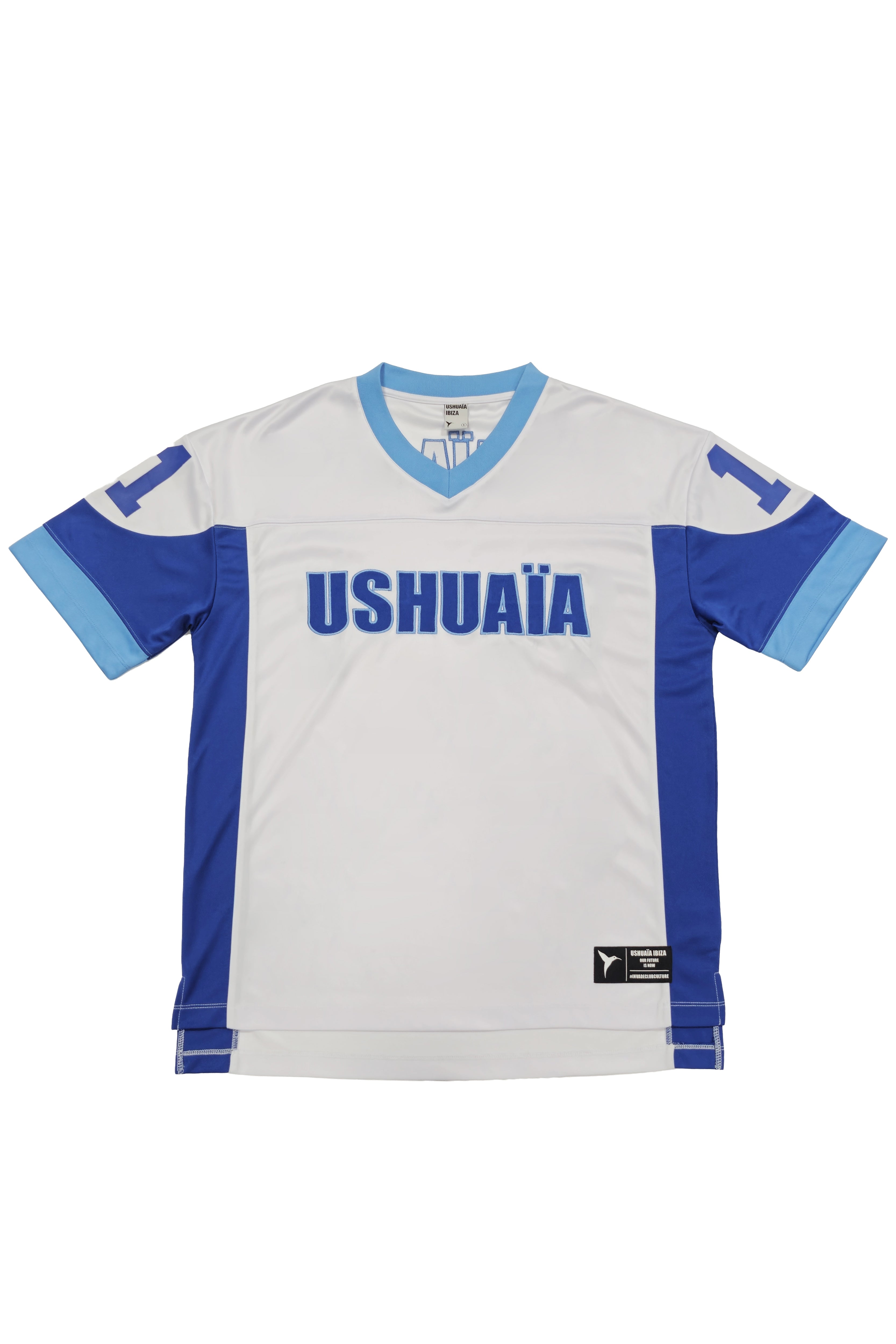 camiseta rugby hombre poliéster logo ushuaïa delantero y espalda ibiza