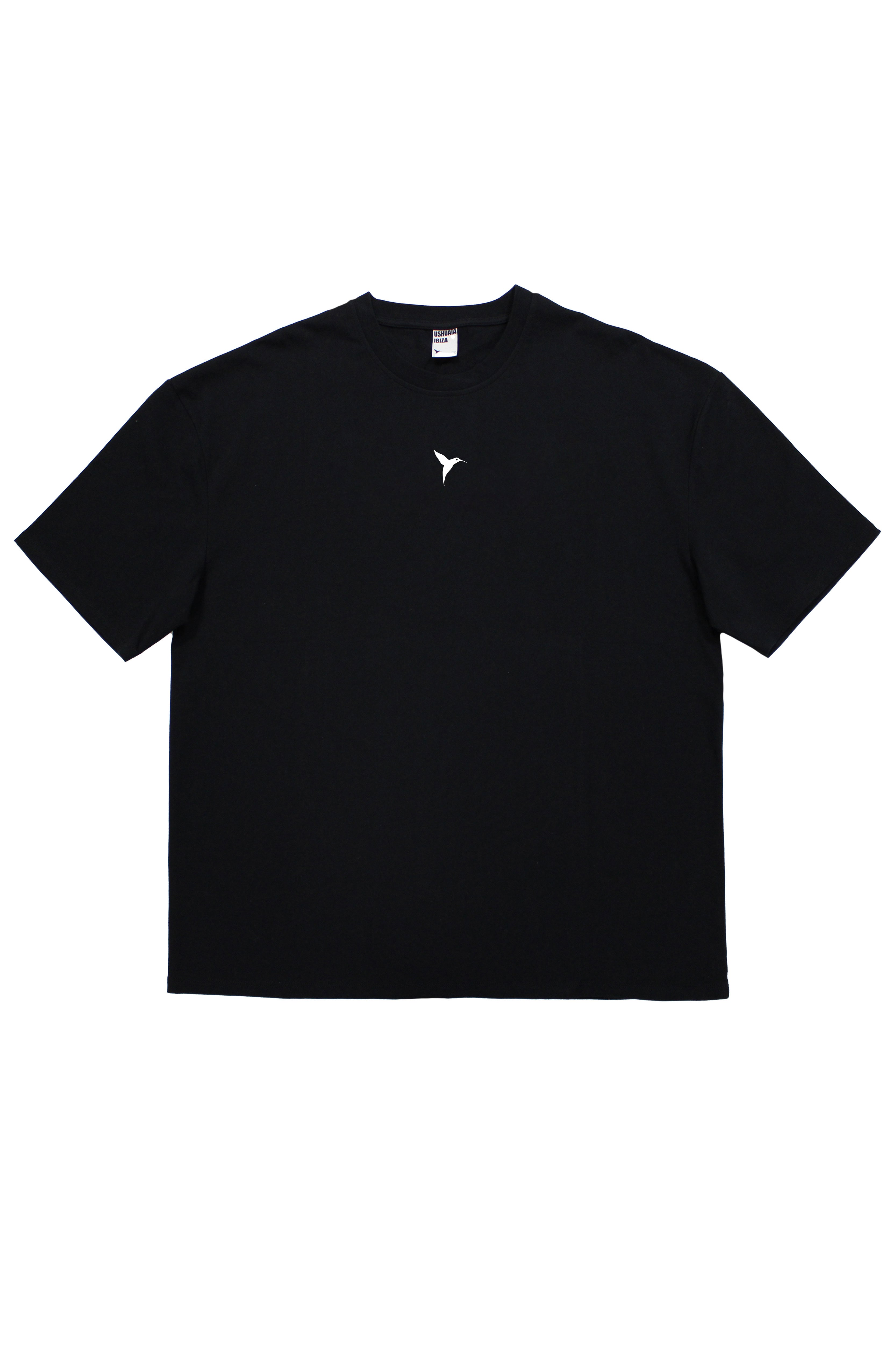 camiseta super oversize hombre algodón silicon wash logo ushuaïa delantero y espalda ibiza