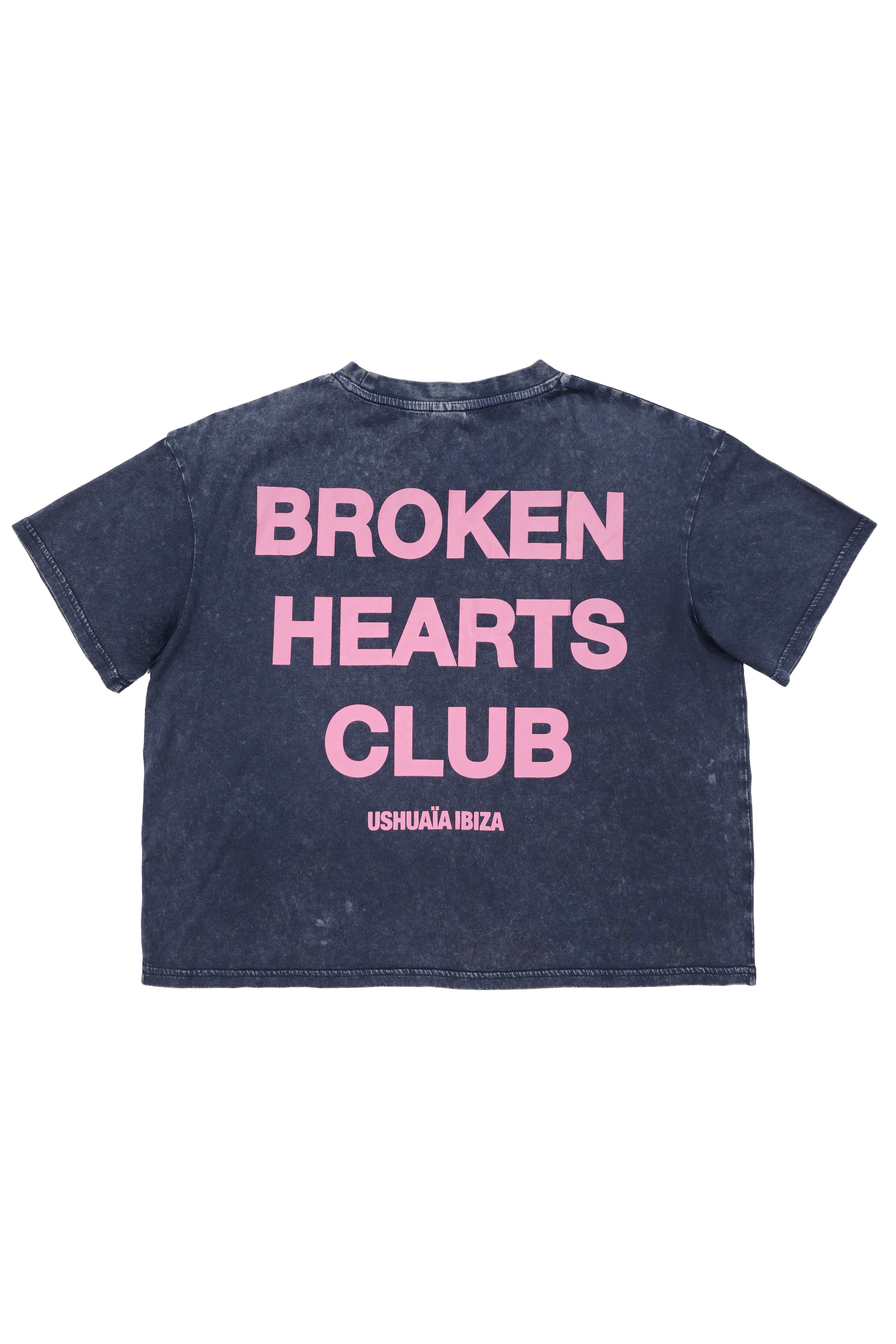 camiseta mujer negra acid wash grafico ushuaia