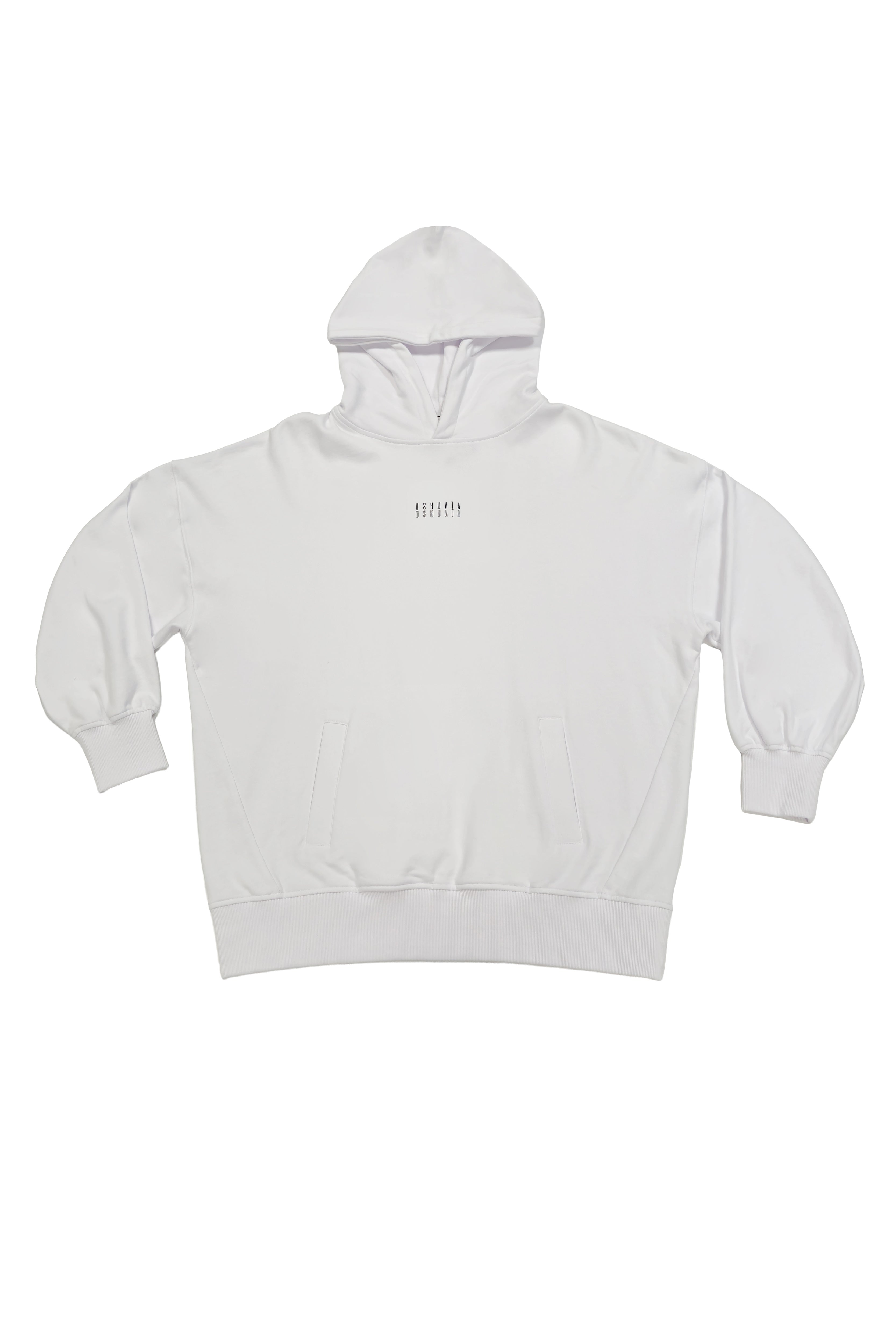 sudadera mujer algodón french terry soft wash logo ushuaïa delantero y espalda ibiza