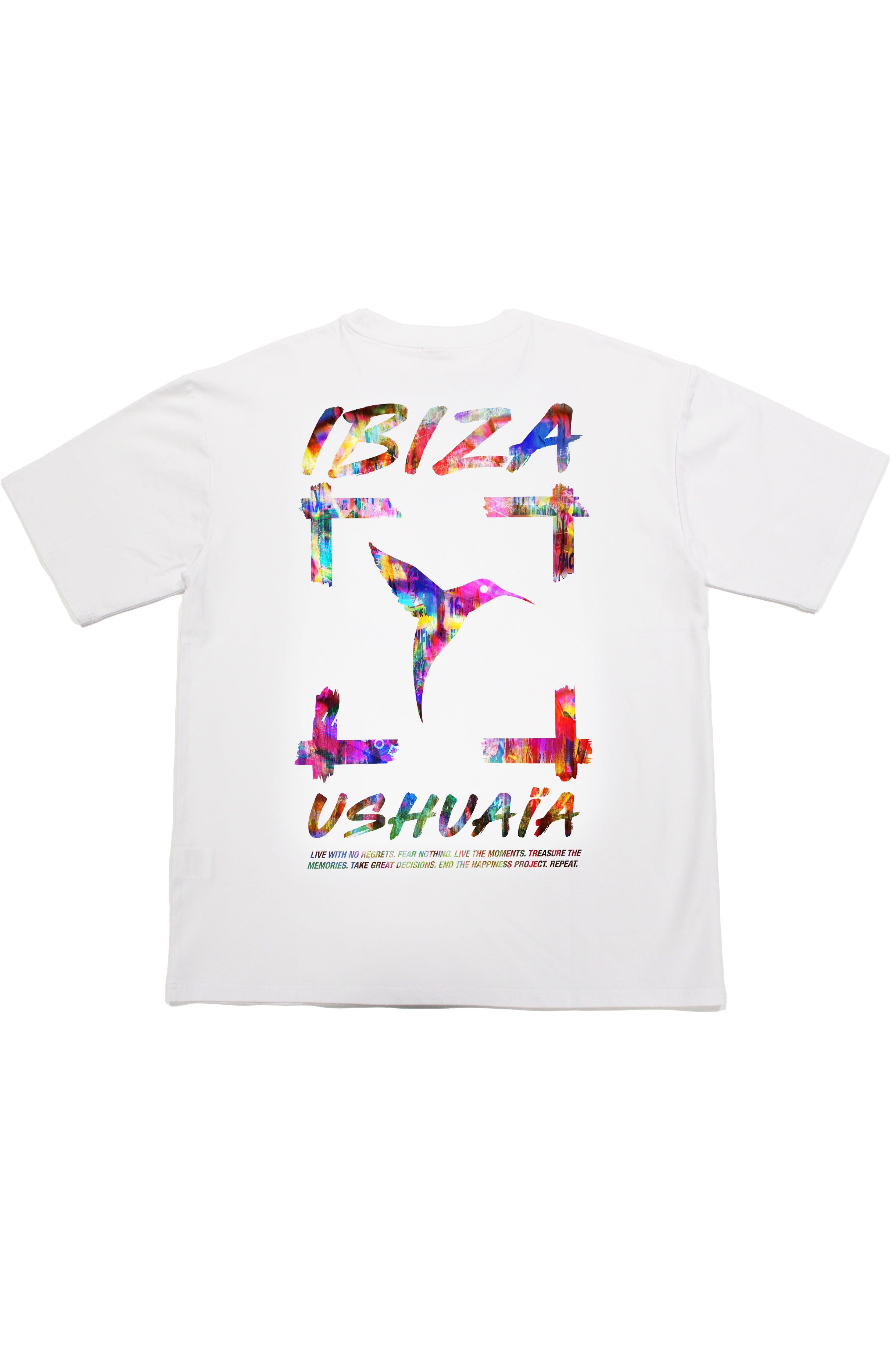 camiseta oversize hombre algodón elastano silicon wash logo ushuaïa