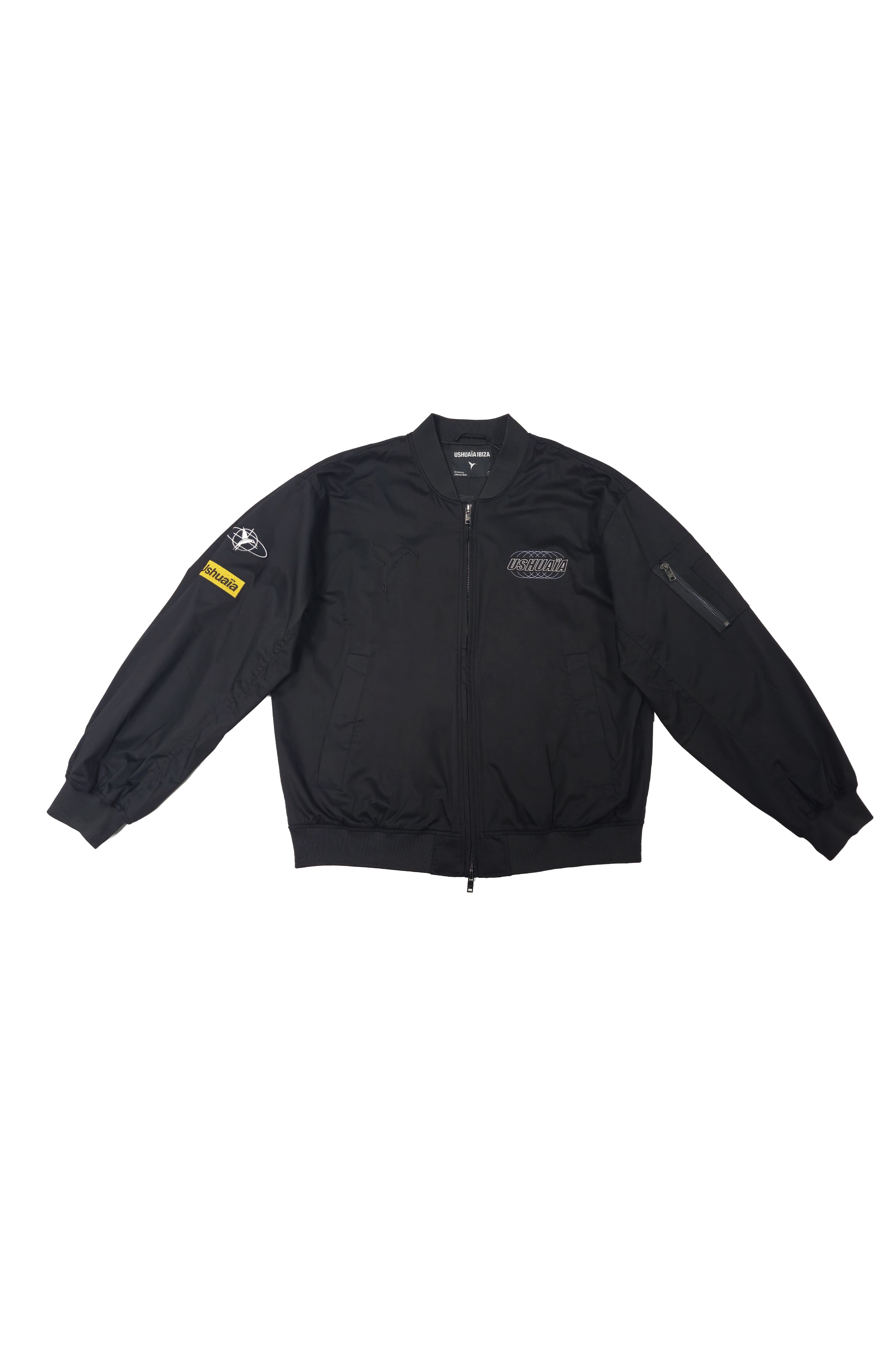 bomber hombre negra cremallera