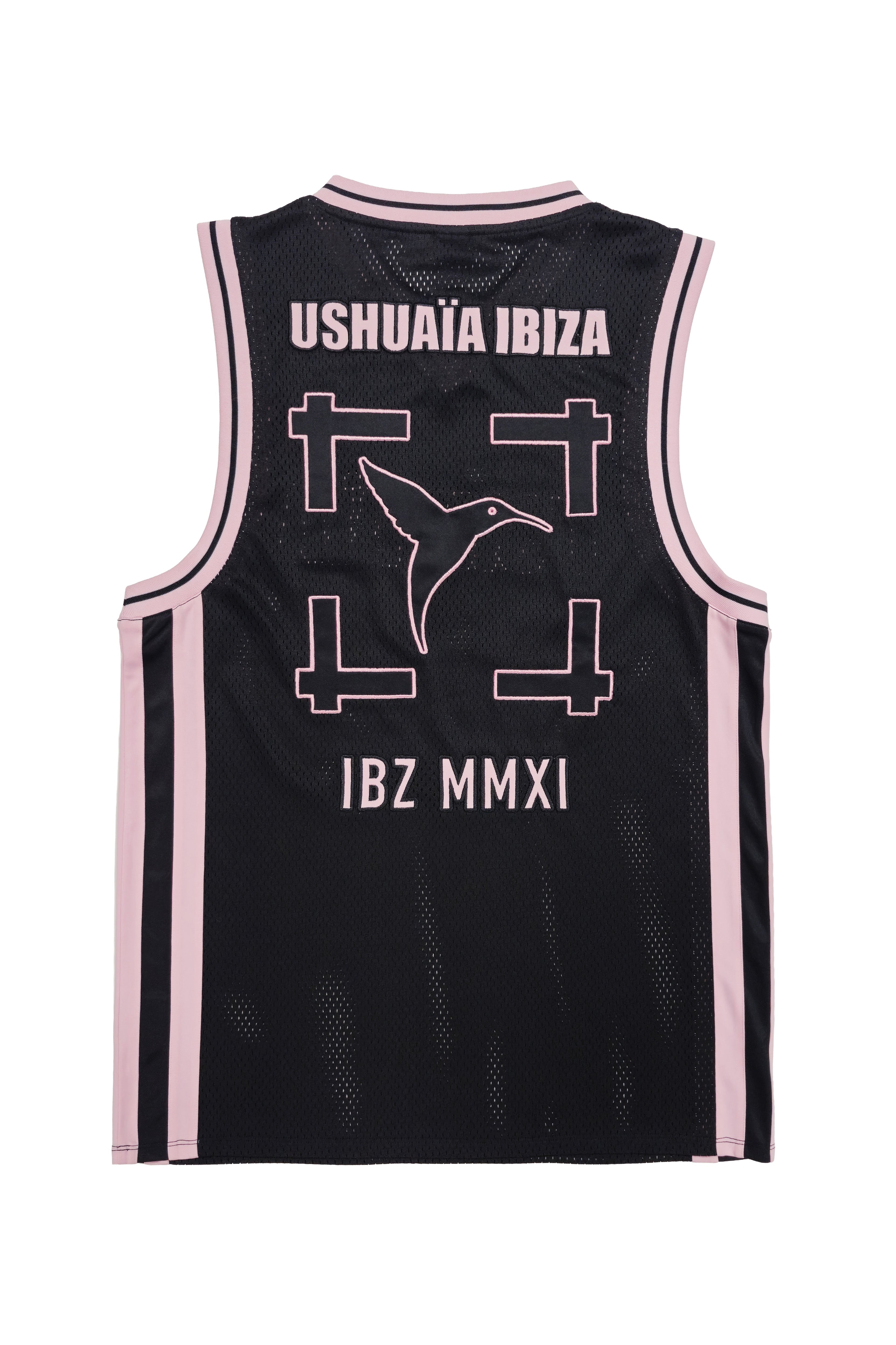 camiseta sin mangas hombre poliéster mesh logo ushuaïa delantero y espalda ibiza