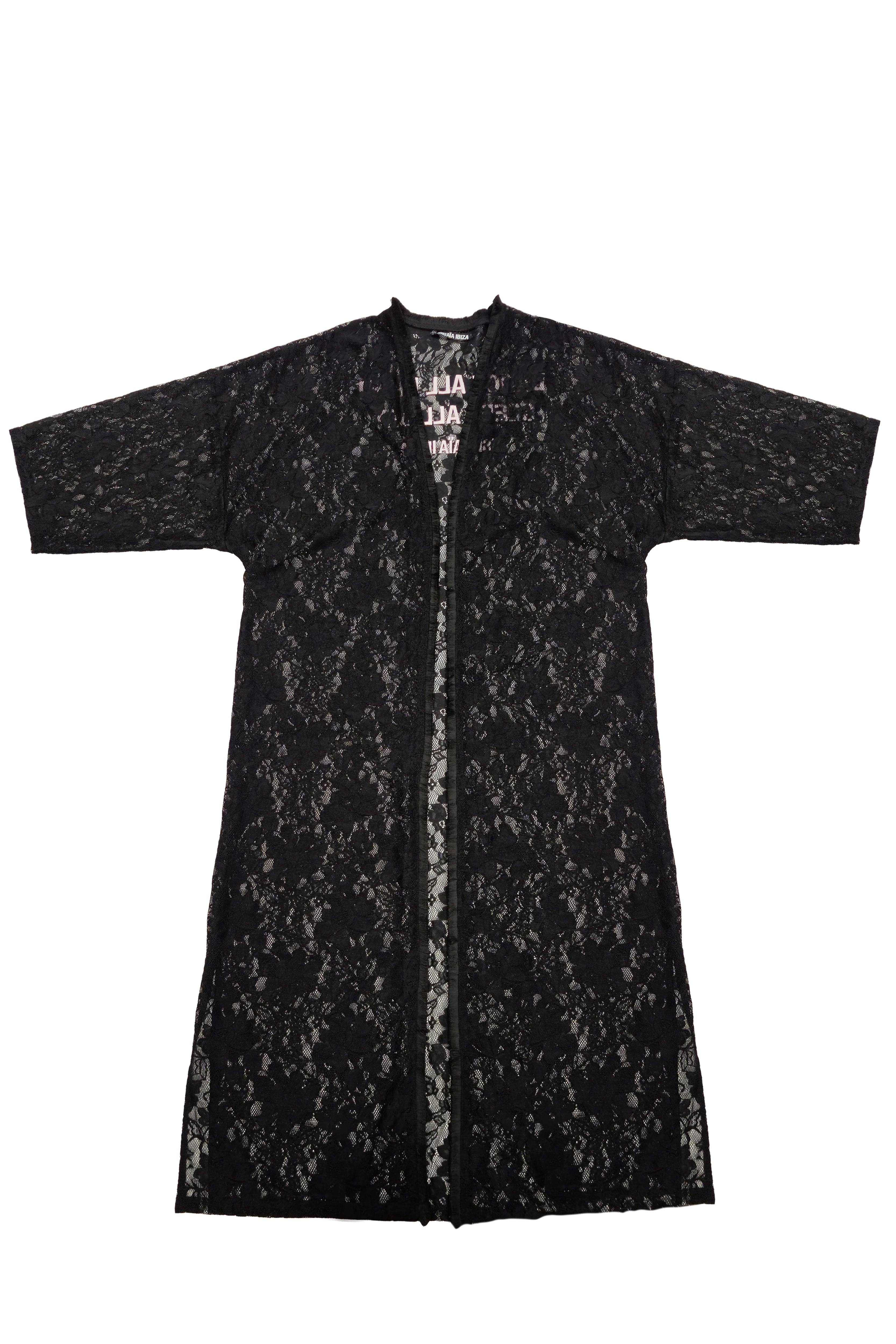 kaftan largo encaje negro mujer ushuaia