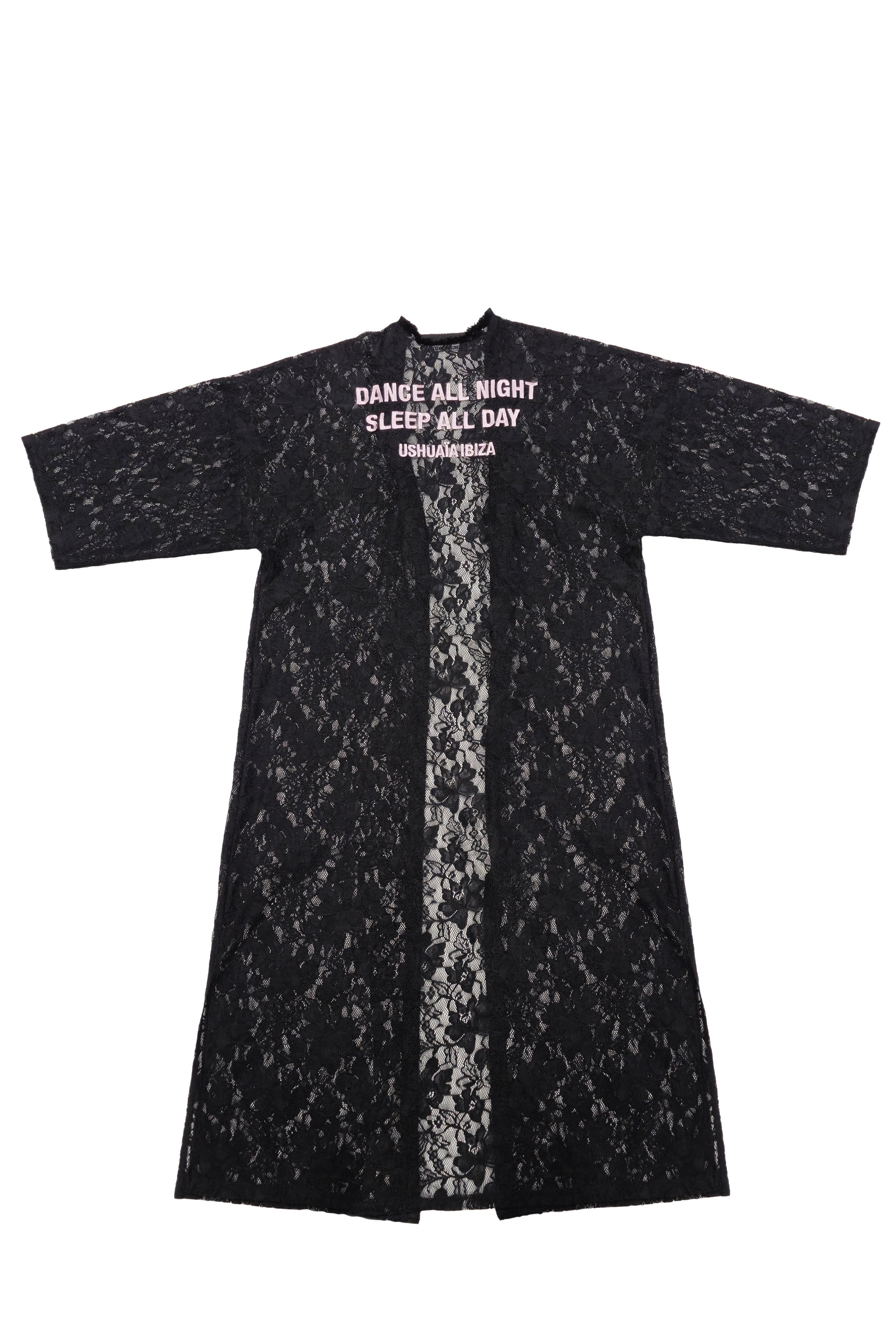 kaftan largo encaje negro mujer ushuaia