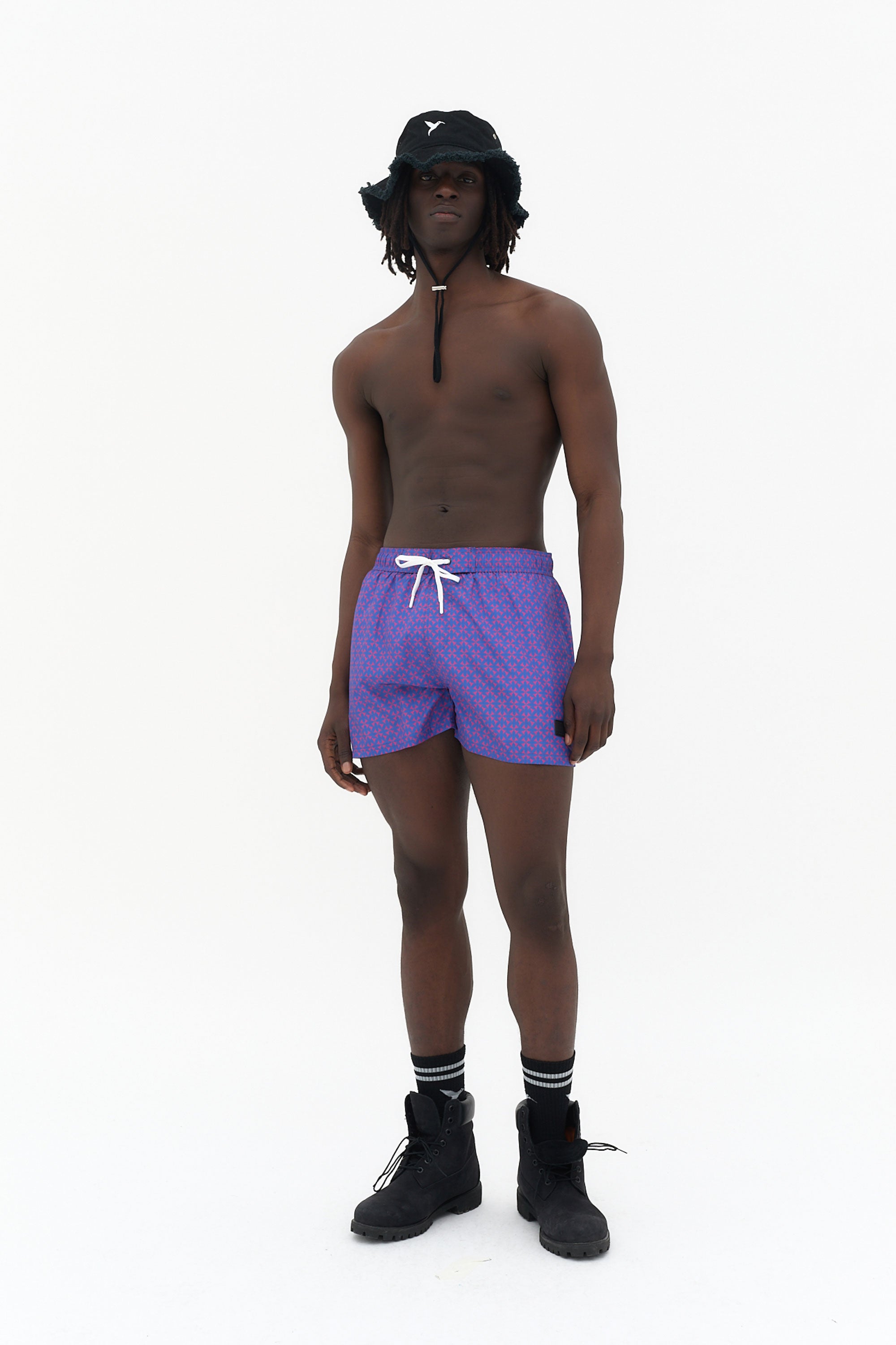 bañador hombre poliéster microfibra estampado logo ushuaïa ibiza