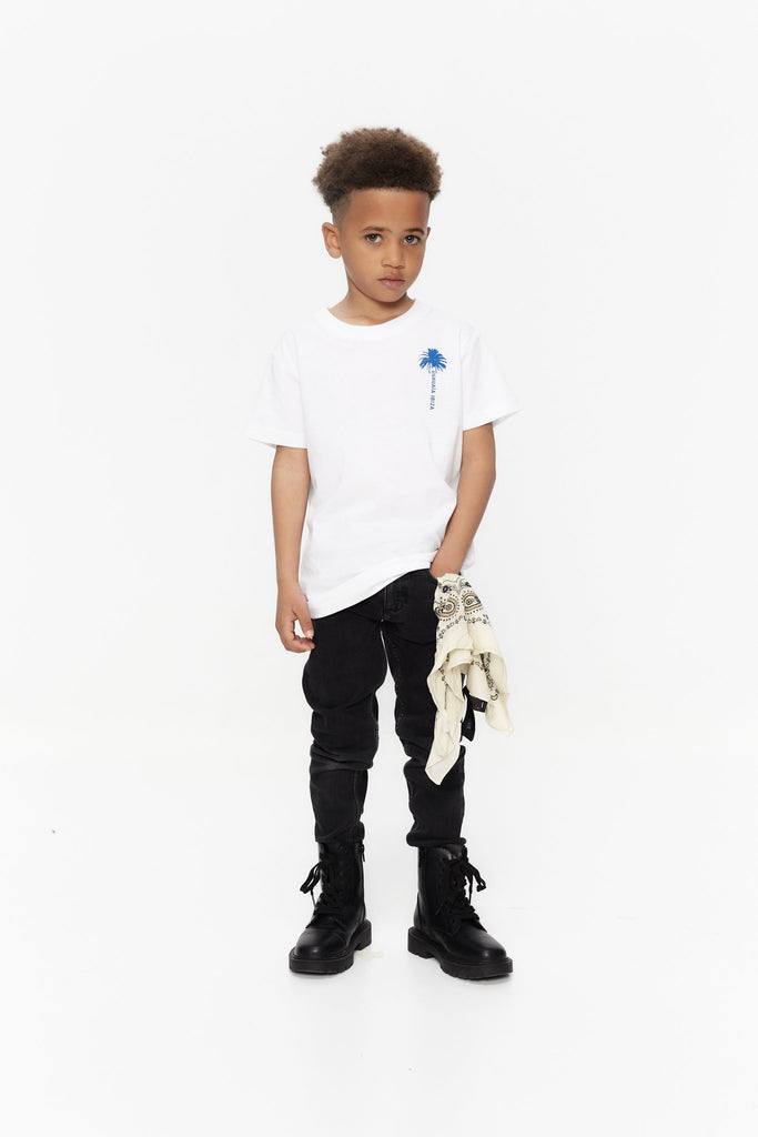 T-shirt with round neck and short sleeves. Contrast combined print detail on front and back.COMPOSITION:100% Cotton