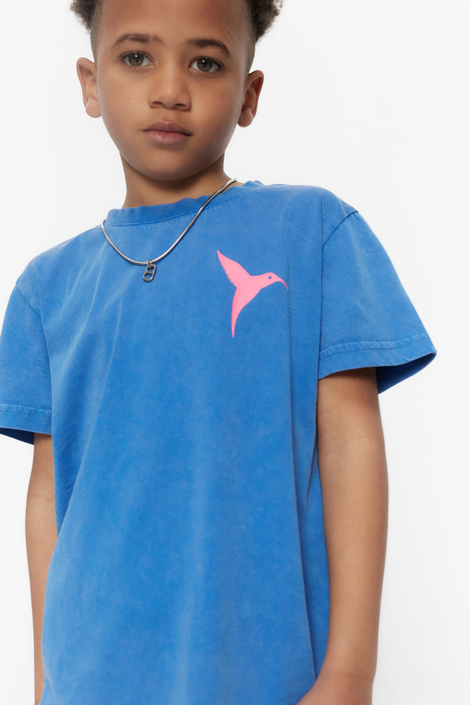 T-shirt with round neck and short sleeves washed with fade out effect. Contrast combined print detail on front and back.COMPOSITION:100% Cotton