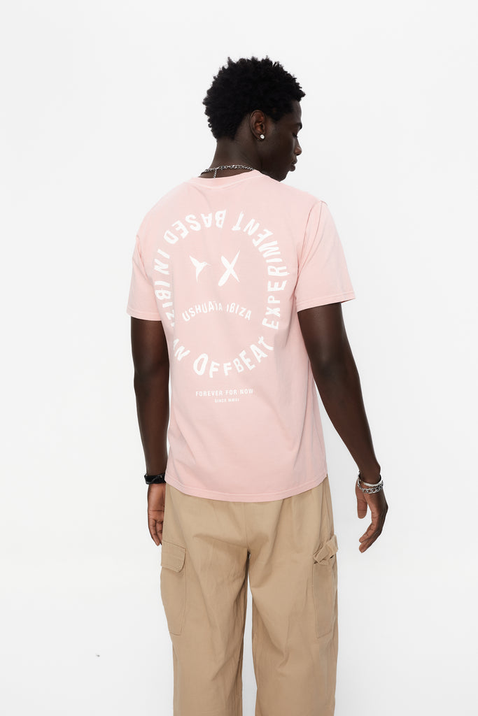 Regular fit t-shirt with a round neck and short sleeves, washed with a fade-out effect. Contrast combined print detail on the front and back.