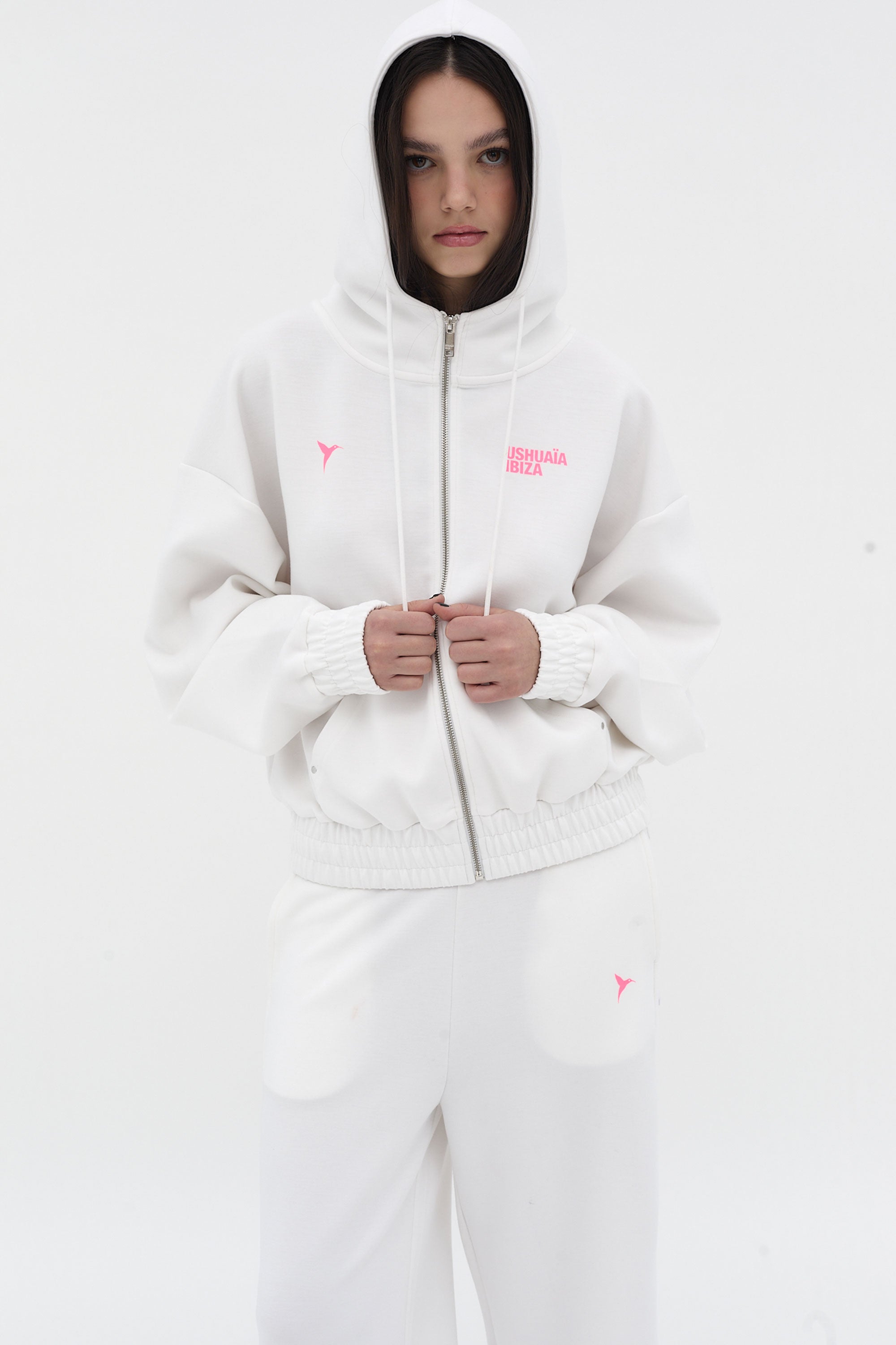pantalon jogger mujer blanco botones laterales