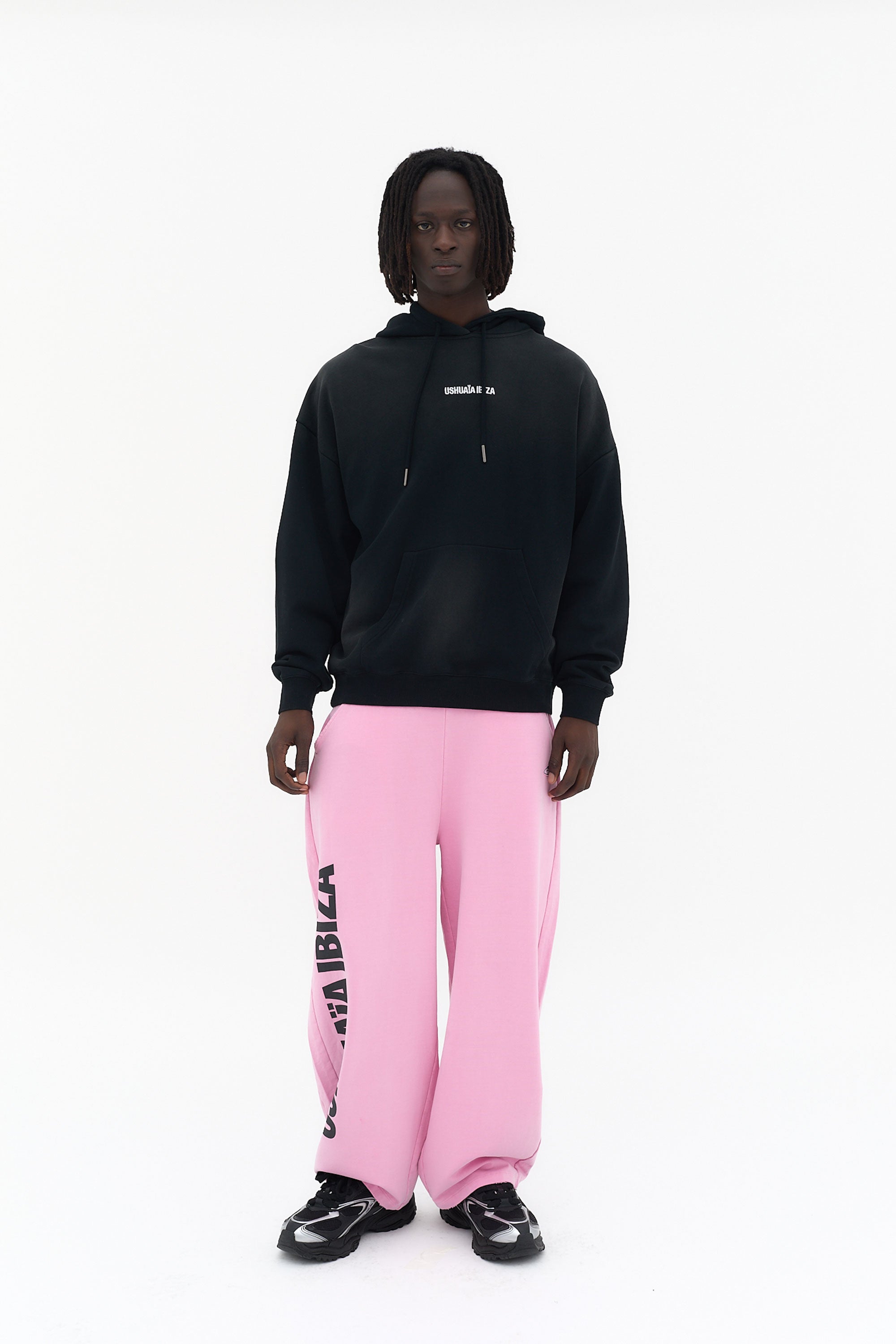 sudadera oversize hombre algodón french terry silicon wash logo ushuaïa delantero y espalda ibiza