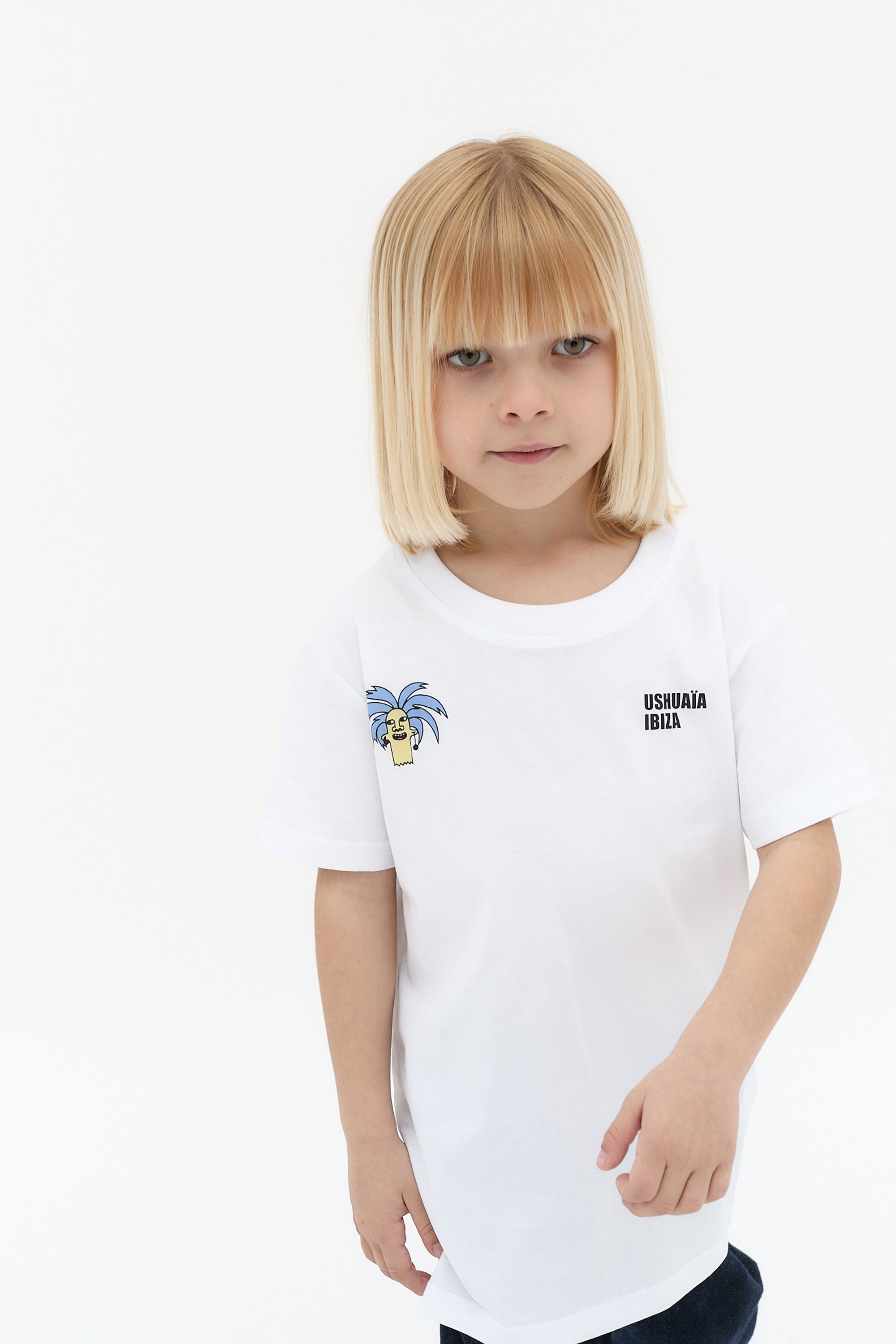 camiseta infantil off white logo ushuaia
