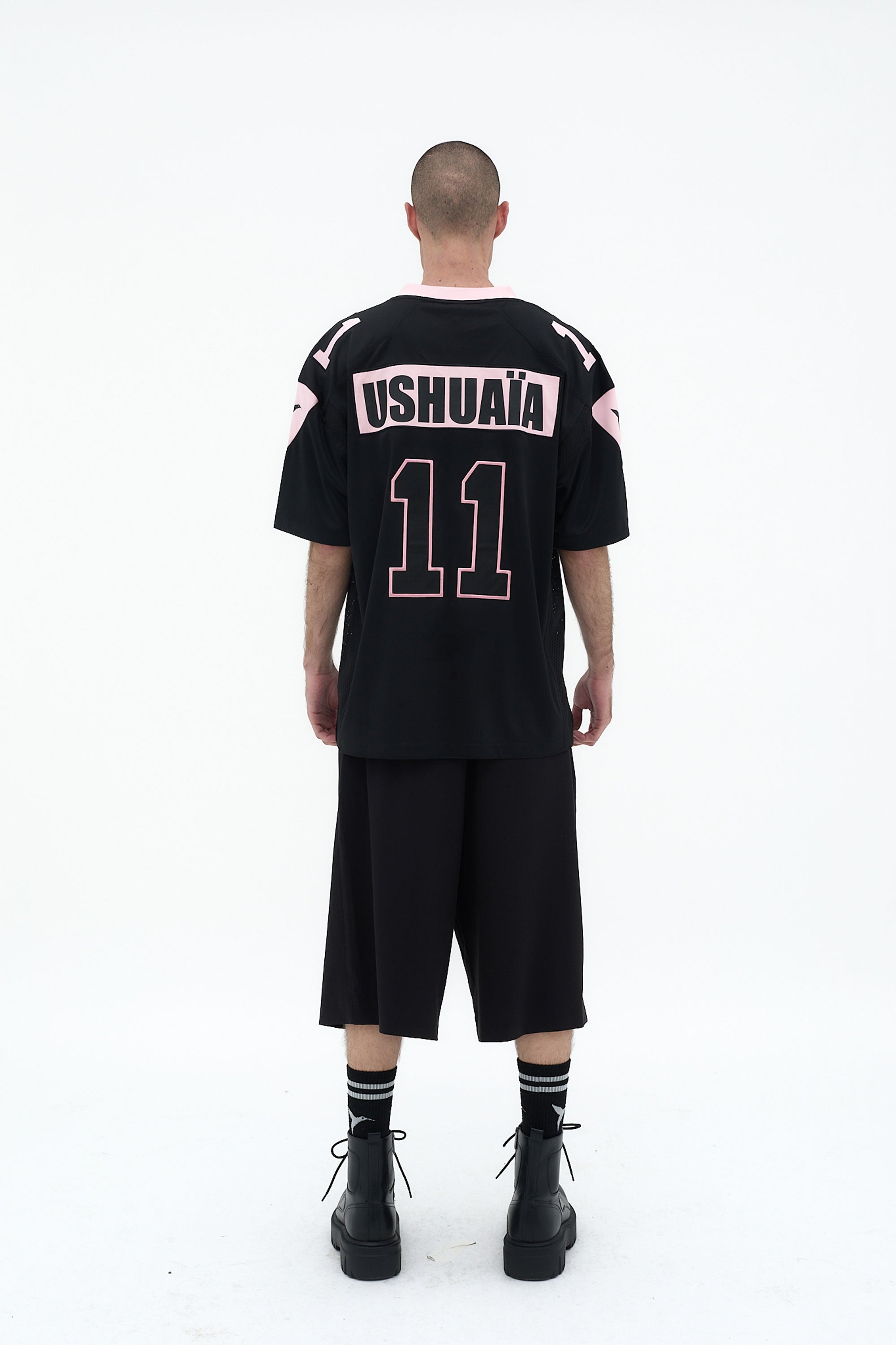 camiseta rugby hombre poliéster logo ushuaïa delantero y espalda ibiza