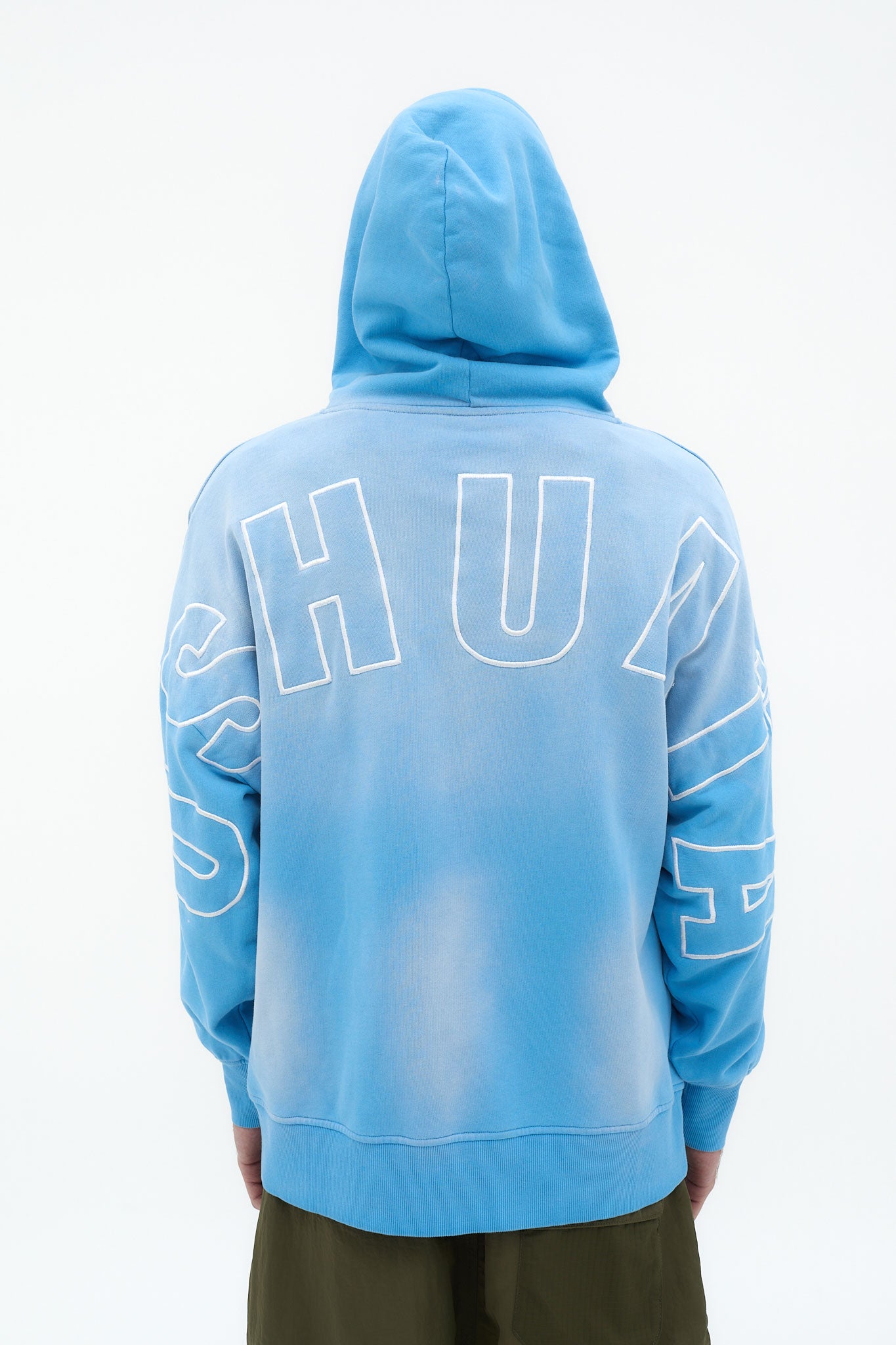 sudadera boxy fit hombre algodón poliéster logo ushuaïa delantero y espalda ibiza