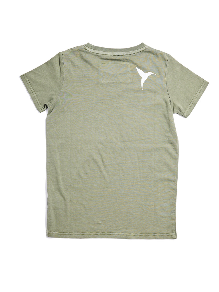Camiseta army. Camiseta de manga corta y cuello redondo. Estampado de logo en delantero y espalda a contraste de color. Fitting regular. 100% algodón 